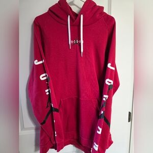 Jordan Bold Red Hoodie with White Accents
